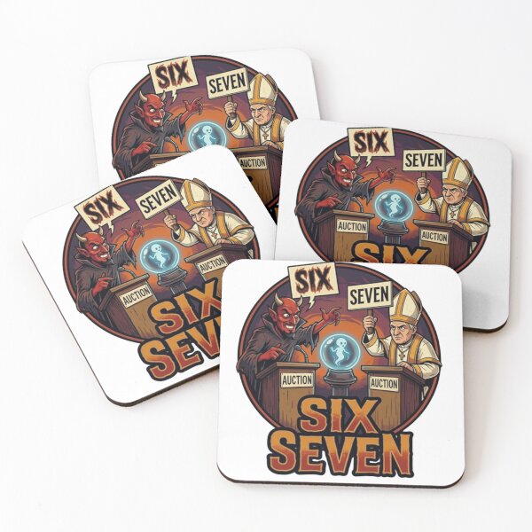 Item preview, Six Seven Auction Satire Devil vs Pope Design designed and sold by StudioPixelMix.