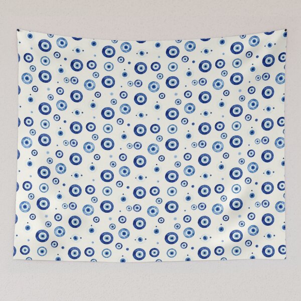 Item preview, Greek Evil Eye Pattern | Blue and White Summer Aesthetic designed and sold by Ioanna-Studio.