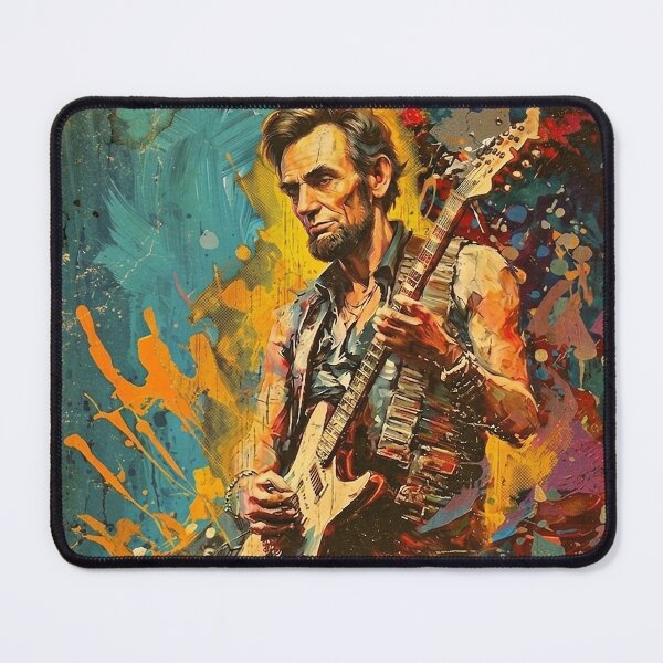 Item preview, Abraham Lincoln Rockstar Guitar Graphic designed and sold by rygenr8.