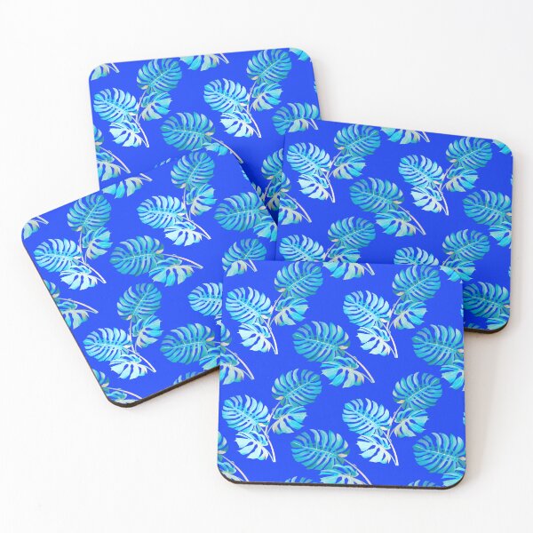 Item preview, Cobalt Blue Monstera Breeze designed and sold by AleksaDesignMTL.