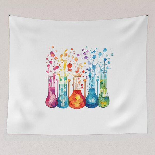 Item preview, Watercolor Science-Chemistry Five Splash Test Tubes designed and sold by GrinGalore.