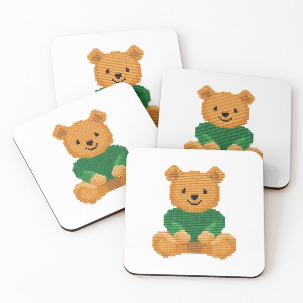 Item preview, Green Sweater Teddy - Cute Cross Stitch Bear designed and sold by Nibi Store.