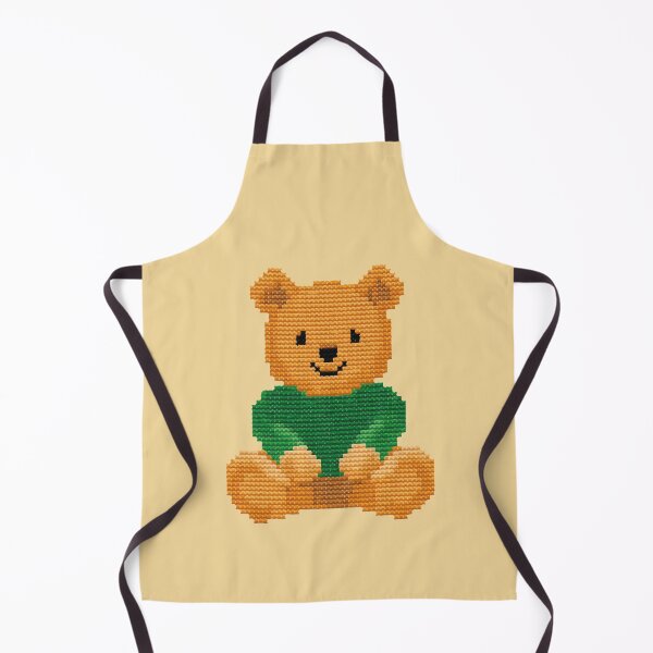 Item preview, Green Sweater Teddy - Cute Cross Stitch Bear designed and sold by Nibi Store.