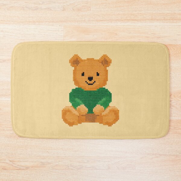 Item preview, Green Sweater Teddy - Cute Cross Stitch Bear designed and sold by Nibi Store.