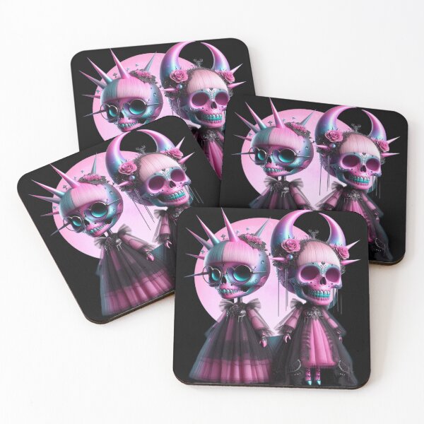 Item preview, Neon Goth Twins: Spiked Punk Aesthetic designed and sold by LujziWorld.