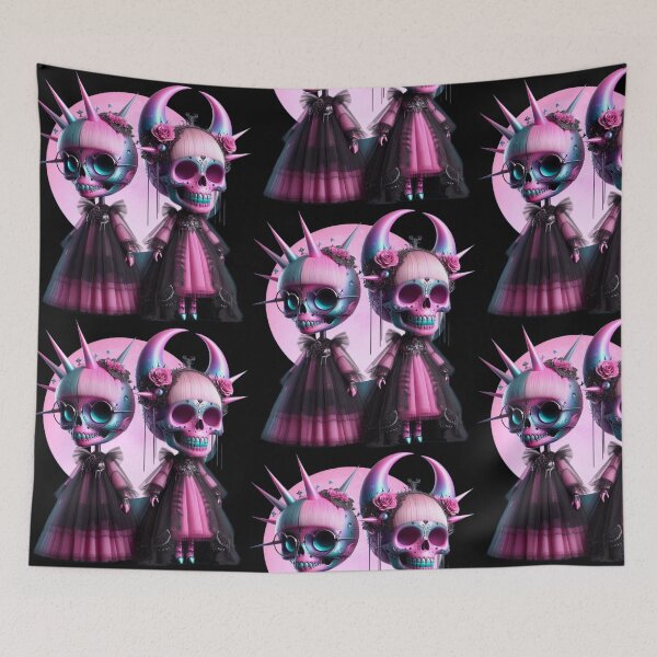 Item preview, Neon Goth Twins: Spiked Punk Aesthetic designed and sold by LujziWorld.