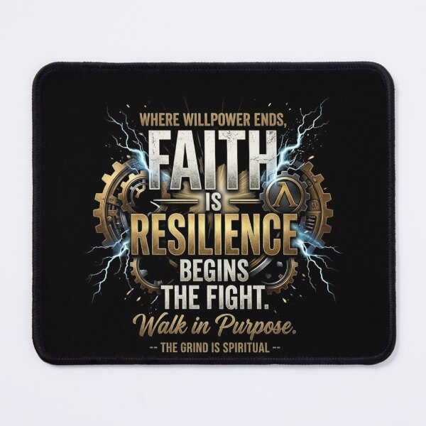 Item preview, WHERE WILLPOWER ENDS FAITH BEGINS THE FIGHT MOTIVATIONAL designed and sold by LowBatteryStudio ⭐.
