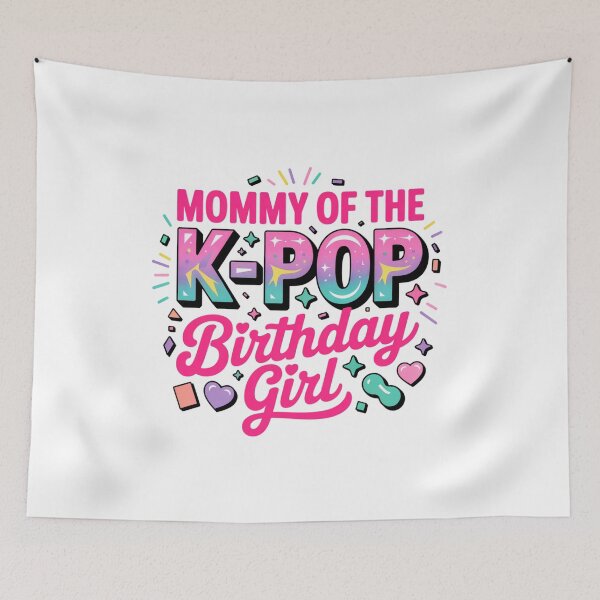 Item preview, Mommy of the K‑Pop Birthday Girl – Colorful K‑Pop Party Design designed and sold by MerchlyMike.