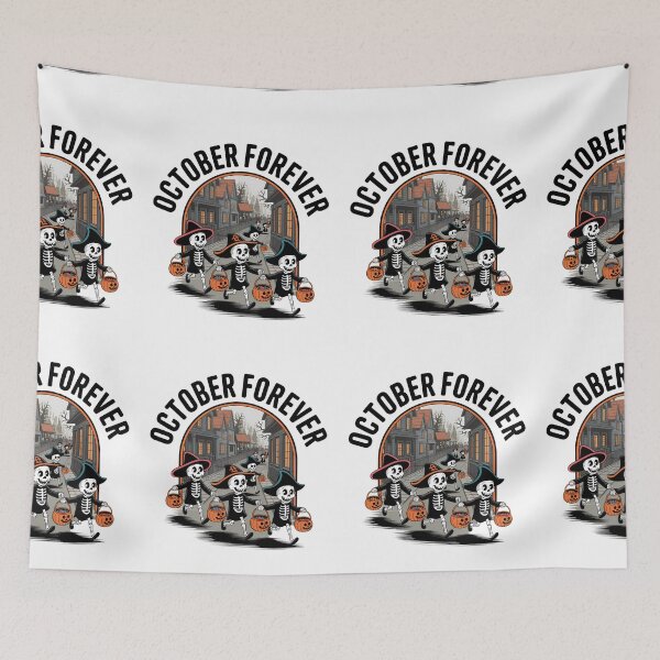 Item preview, October Forever Skeleton Trick or Treat Halloween Town designed and sold by Raw Tigers.
