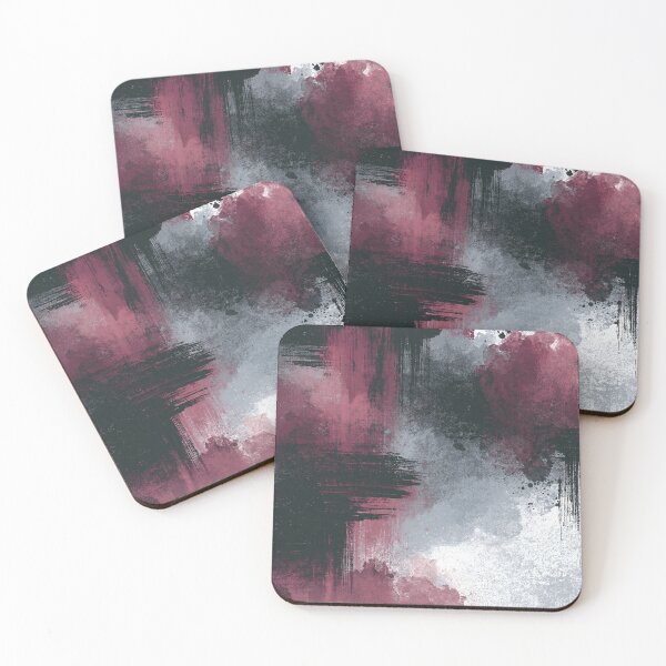 Item preview, Layered Magenta Black Abstract Texture - Textured Red Palette No.5 designed and sold by SlowRegardArt.