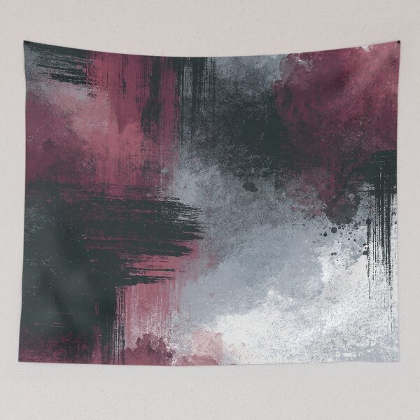 Item preview, Layered Magenta Black Abstract Texture - Textured Red Palette No.5 designed and sold by SlowRegardArt.
