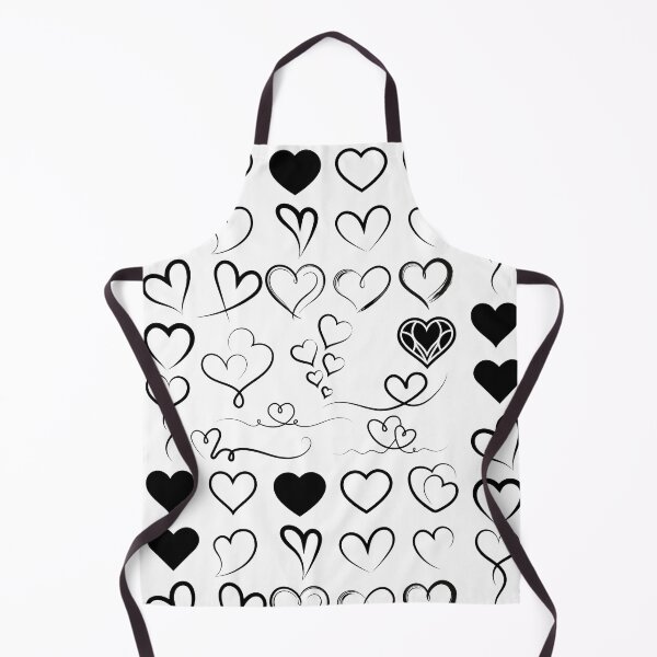 Item preview, Black and White Hand Drawn Heart Doodles designed and sold by PnrArtDesign.