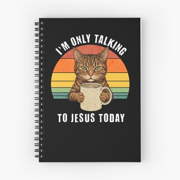 Item preview, I'm Only Talking To Jesus Today Cat Coffee Retro designed and sold by d247.