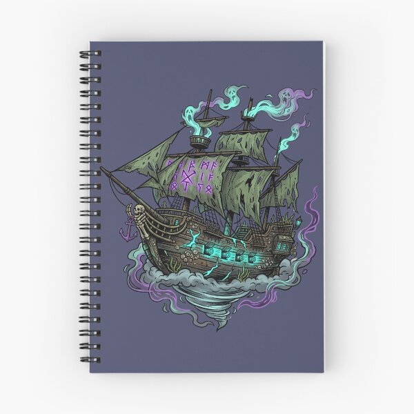 Item preview, Haunted Ghost Pirate Ship Art designed and sold by PerfectTerrible.