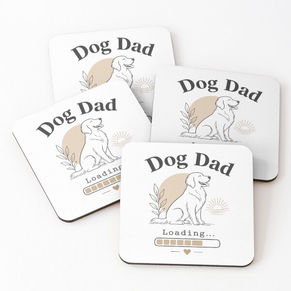 Item preview, Dog Dad Loading Kawaii Minimalist T-Shirt | Golden Retriever Line Art designed and sold by Ashley critters.