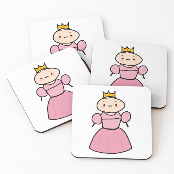Item preview, Cute Silly Princess in Pink Dress Illustration designed and sold by BitDoodle.