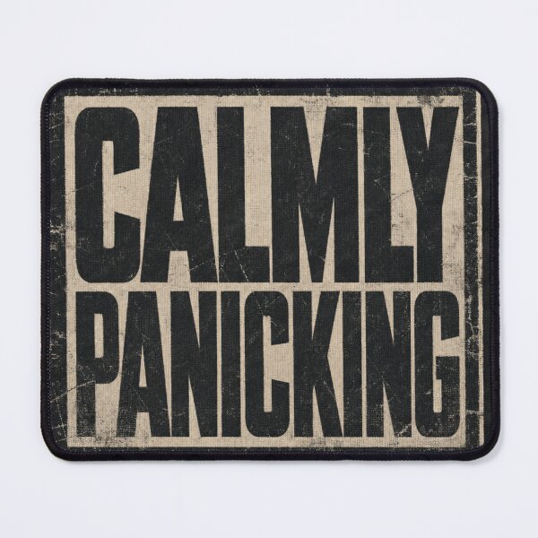 Item preview, Calmly Panicking | Introvert humor | Anxiety Quote | Socially Exhausted Funny Typography | Mental Health Humor Gift designed and sold by Fernhaven.