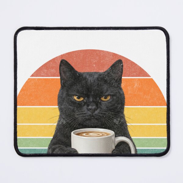 Item preview, Sarcastic Black Cat Coffee Jesus Today Retro Sunset designed and sold by d247.