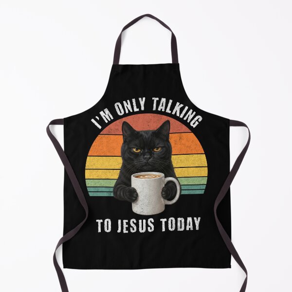 Item preview, Sarcastic Black Cat Coffee Jesus Today Retro Sunset designed and sold by d247.