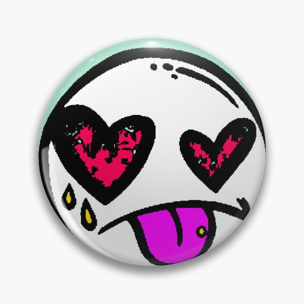 Item preview, Face Hearts Eyes Tongue Neon Pink Emoji Thirsty Gift Y2K designed and sold by AstronautMerch.