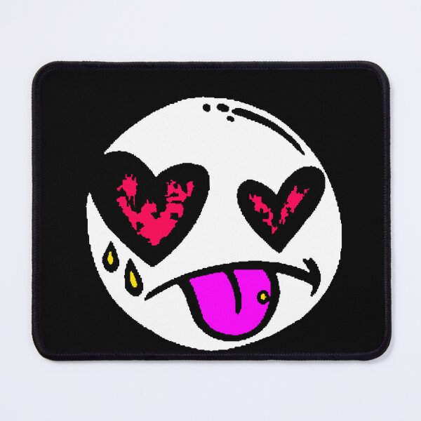 Item preview, Face Hearts Eyes Tongue Neon Pink Emoji Thirsty Gift Y2K designed and sold by AstronautMerch.
