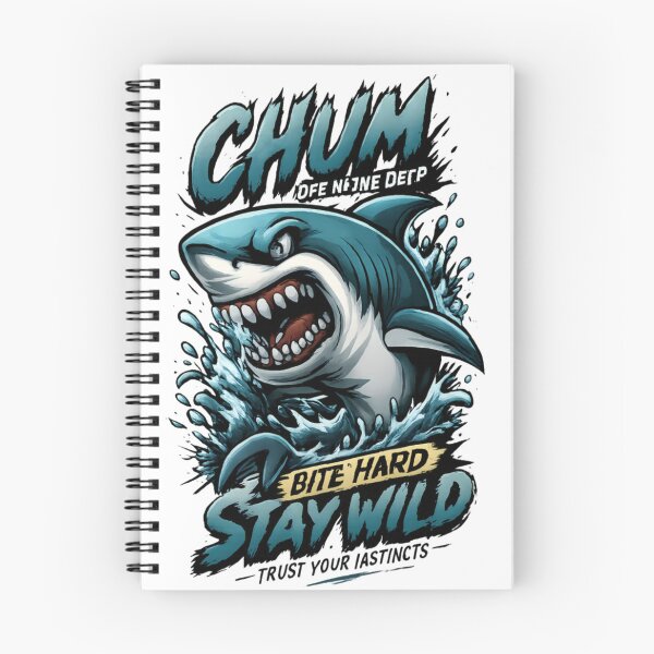 Item preview, Chum Bite Hard Stay Wild Shark Vintage designed and sold by CatLovers Studio.