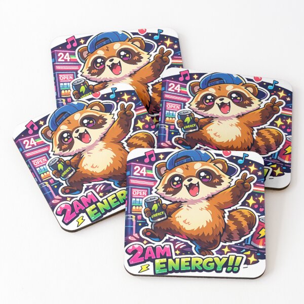 Item preview, 2AM Energy Tanuki – Chaotic Kawaii Convenience Store Meme designed and sold by kawaii animal store (in Japan).