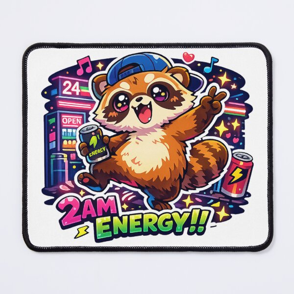 Item preview, 2AM Energy Tanuki – Chaotic Kawaii Convenience Store Meme designed and sold by kawaii animal store (in Japan).