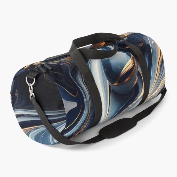 Item preview, Sapphire and Liquid Gold Fluid Abstract designed and sold by CustomHDman.