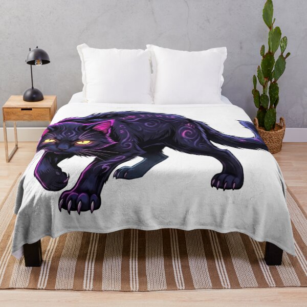 Item preview, Stalking Shadow Cat – Mythical Runes & Glowing Yellow Eyes designed and sold by Spiritualwall.