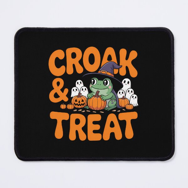 Item preview, Croak and Treat Cute Halloween Frog Witch Pumpkin designed and sold by Raw Tigers.