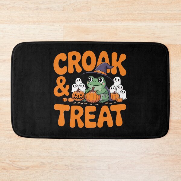 Item preview, Croak and Treat Cute Halloween Frog Witch Pumpkin designed and sold by Raw Tigers.