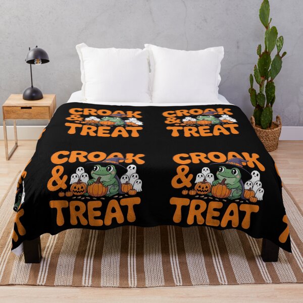 Item preview, Croak and Treat Cute Halloween Frog Witch Pumpkin designed and sold by Raw Tigers.