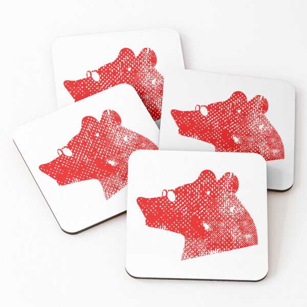 Item preview, red bear, rustic bear head designed and sold by massingso.