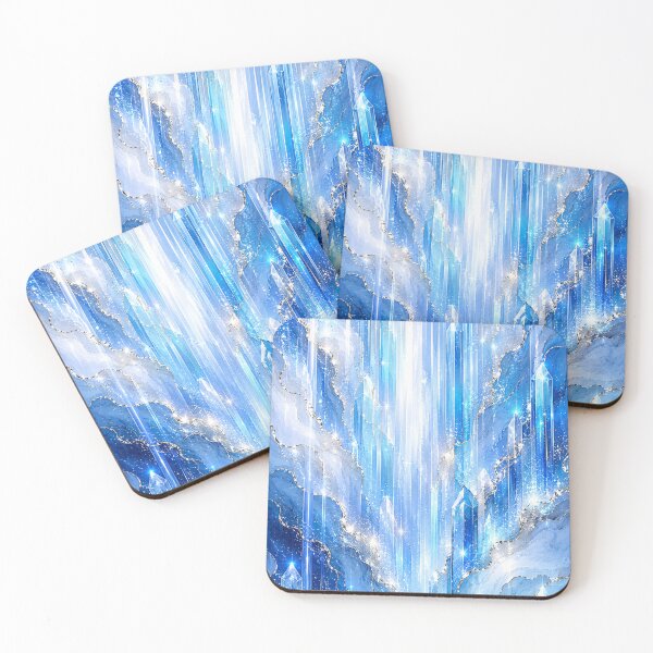 Item preview, Crystal Cathedral of Light | Icy Blue Fantasy Abstract Art designed and sold by astersgraphics.