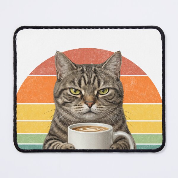 Item preview, Talking to Jesus Today Cat Coffee Retro Sunset designed and sold by d247.