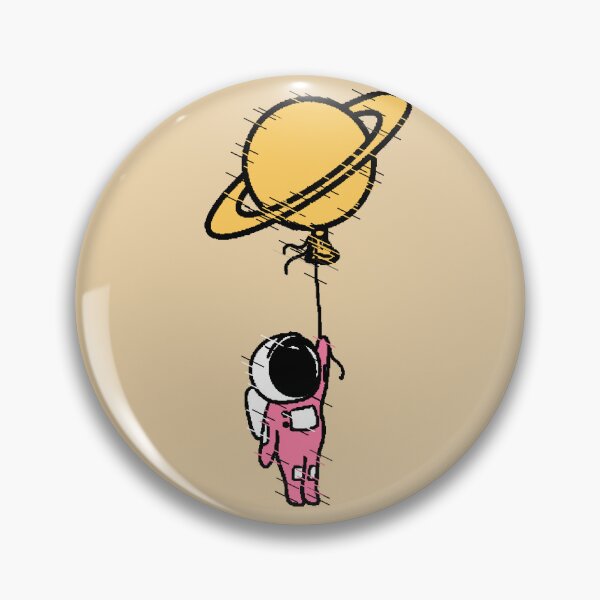 Item preview, Pink Astronaut Saturn Yellow Glitch Space Gift Science designed and sold by AstronautMerch.