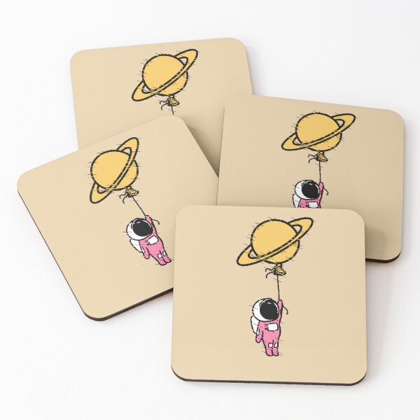 Item preview, Pink Astronaut Saturn Yellow Glitch Space Gift Science designed and sold by AstronautMerch.