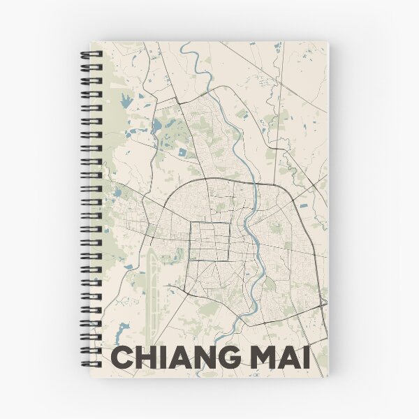 Artikelvorschau, Karte von Chiang Mai entworfen und verkauft von MapsNerd.