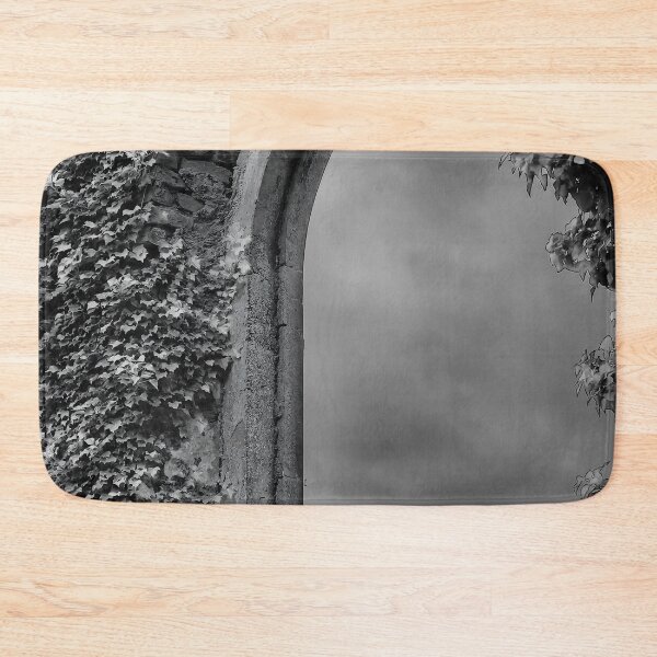 Item preview, 19th Century Church Ruins in Killenummery Leitrim Ireland – Gothic Arch Ivy Covered Stone Ruin Black and White Photography designed and sold by ivon55.