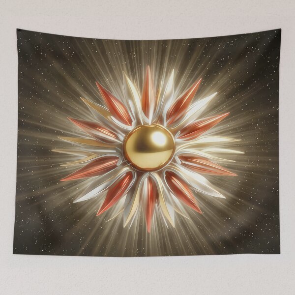 Item preview, 3D Metallic Copper Gold Sunburst Starburst designed and sold by CustomHDman.