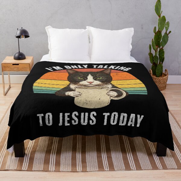 Item preview, I'm Only Talking To Jesus Today Cat Coffee designed and sold by d247.