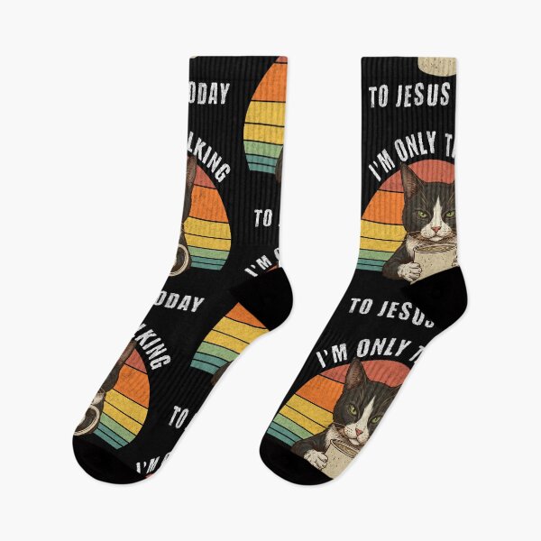 Item preview, I'm Only Talking To Jesus Today Cat Coffee designed and sold by d247.