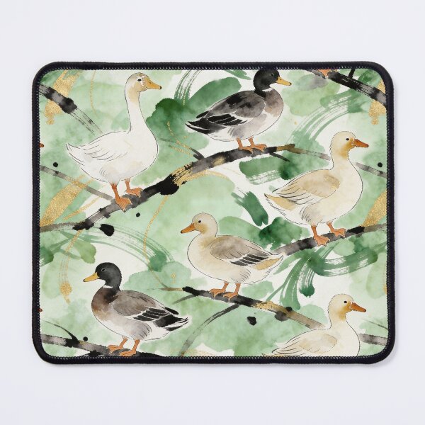 Item preview, Luxury Gold Foil Duck Pattern designed and sold by wissal.studio.