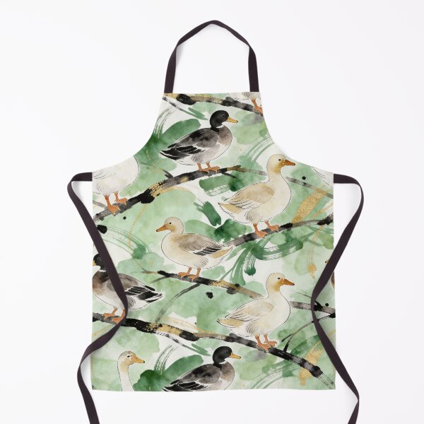 Item preview, Luxury Gold Foil Duck Pattern designed and sold by wissal.studio.