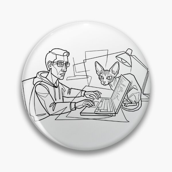 Item preview, Cybersecurity Engineer + Sphynx Cat: "Scanning for Vulnerabilities"  designed and sold by YOU SHOP NOW.