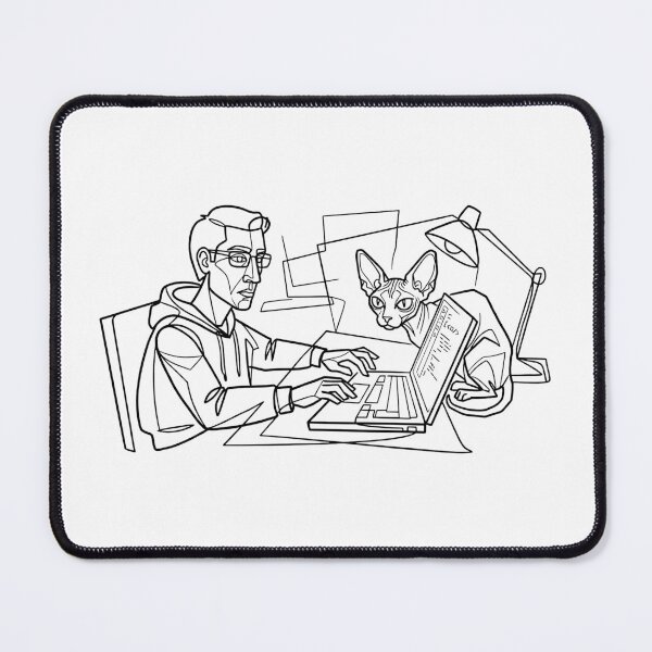 Item preview, Cybersecurity Engineer + Sphynx Cat: "Scanning for Vulnerabilities"  designed and sold by YOU SHOP NOW.