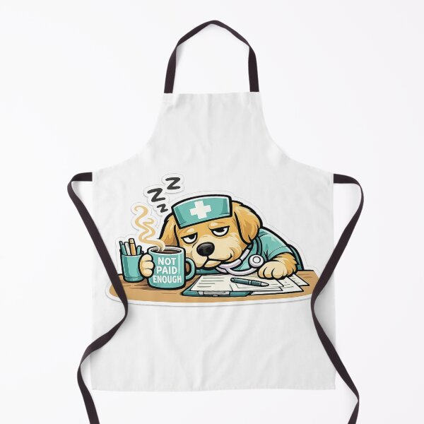 Item preview, Exhausted Nurse Dog Funny Healthcare Worker Gift designed and sold by Gentlestate.