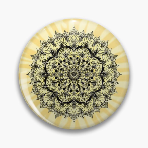 Item preview, Mandala on batik yellow designed and sold by In-Spirit24.