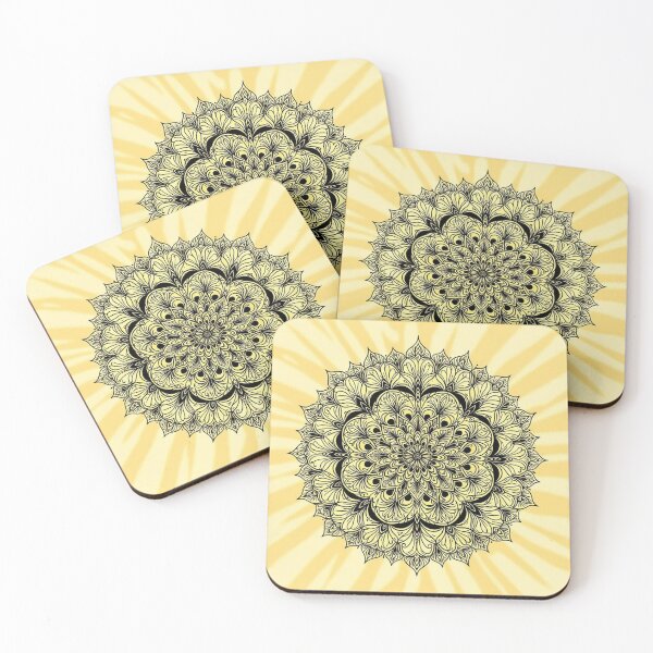 Item preview, Mandala on batik yellow designed and sold by In-Spirit24.